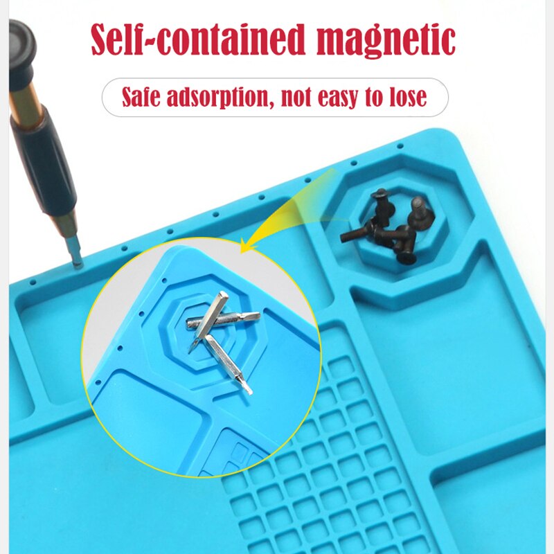 300*200mm Insulation Pad Heat-Resistant Silicon Soldering Mat Work Pad Desk Platform Solder Rework Repair Tool Station