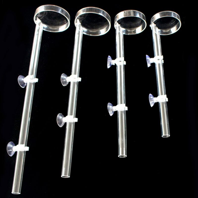 D08D Acrylic Shrimp Feeding Dish Tray Fish Food Feeder Aquarium Fish Tank Feeding Tube Background Decoration