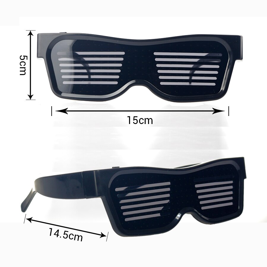 Magic Bluetooth LED Party Glasses APP Control Freely editable LED luminous glasses EMD DJ Electric Glow Party Supplies