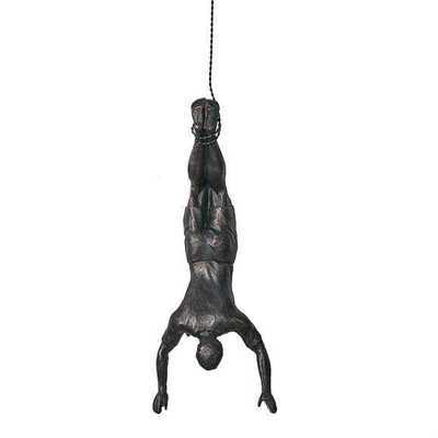 Wall Decoration Nordic Style Retro Man Climbing Wall Background Wall Decorations Hanging Statue Living Room Background: Black C
