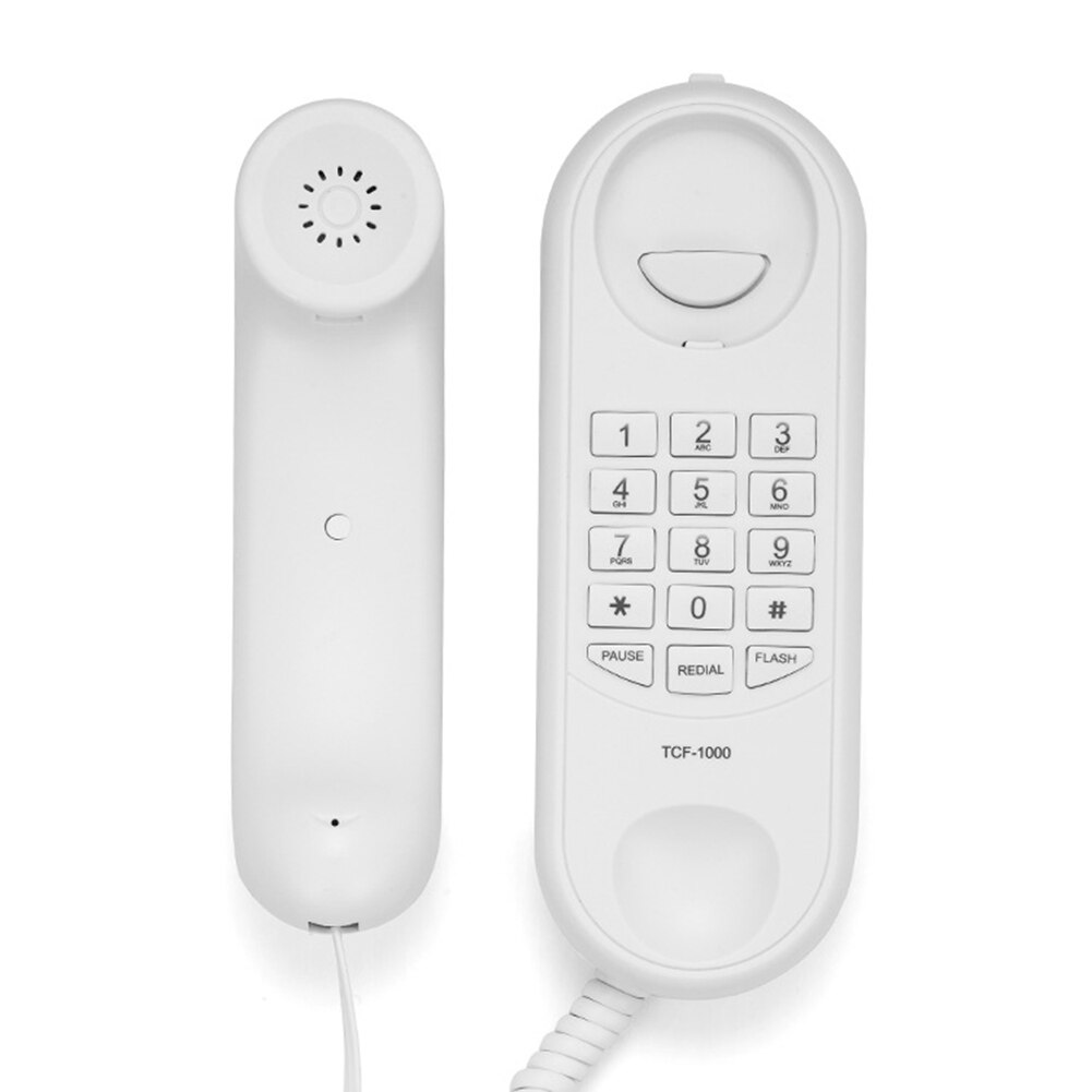 Téléphone fixe mural à gros bouton, pour maison, hôtel, pavé de numérotation fixe, unité de base: WHITE