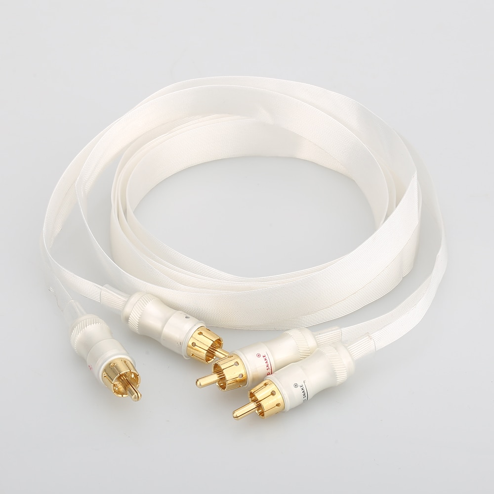 Hifi Nordost Verzilverd Kabel Blauw Wit Heven King Snake Vergulde Rca Interconnect Kabel