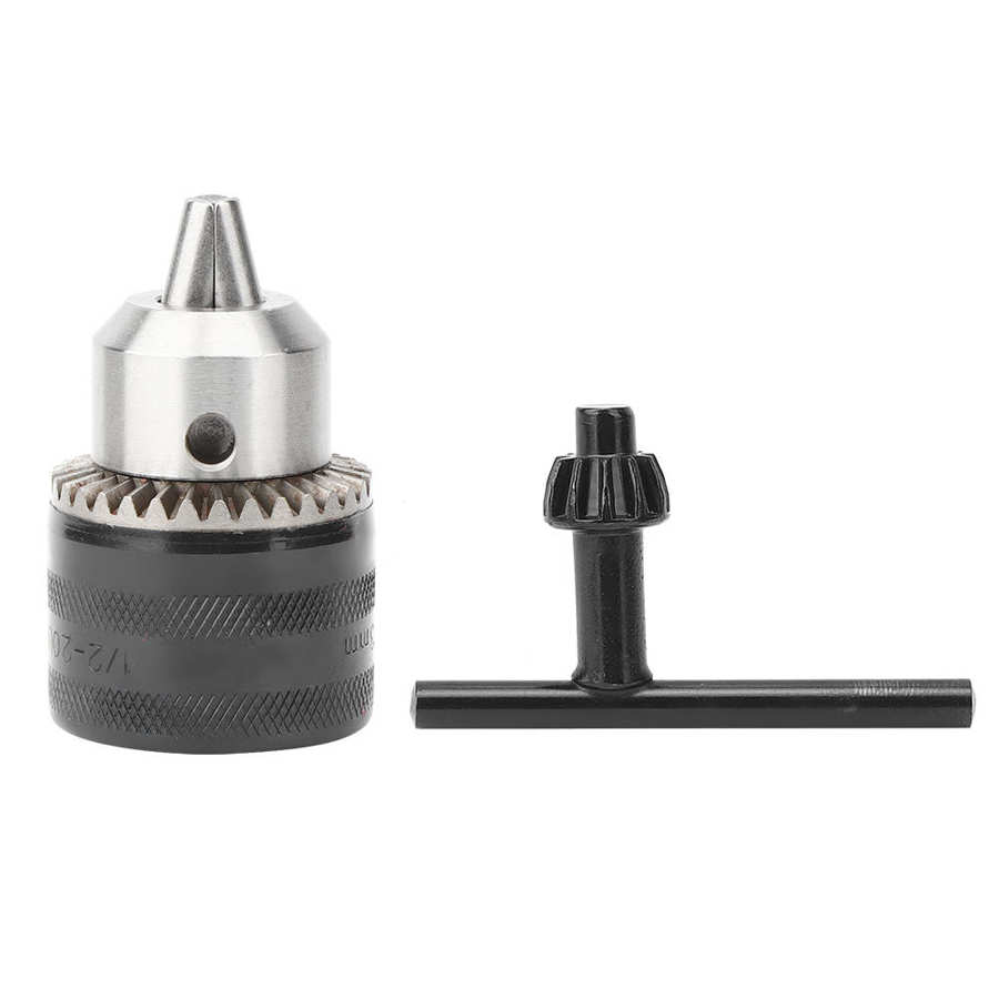 Drill Chuck with Key 1.5-13mm 1/2-8209 20UNF Handheld Durable Chunck and Wrench Replacement