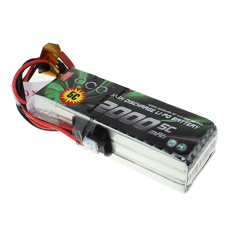 Gens ACE 2S Lipo 3S Battery 7.4V 11.1V 800mAh 1300mAh 1800mAh 2200mAh 3300mAh 4000mAh 5300mAh with T/XT60 Plug: 3S 2000MAH 5C