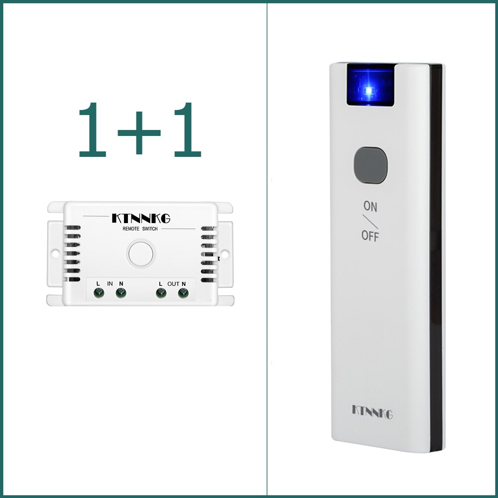 433MHz Funk-Fernbedienungsschalter - 1-Kanal 220V AC - Wandmontage RF - Standard Ein/Aus: Kit 5