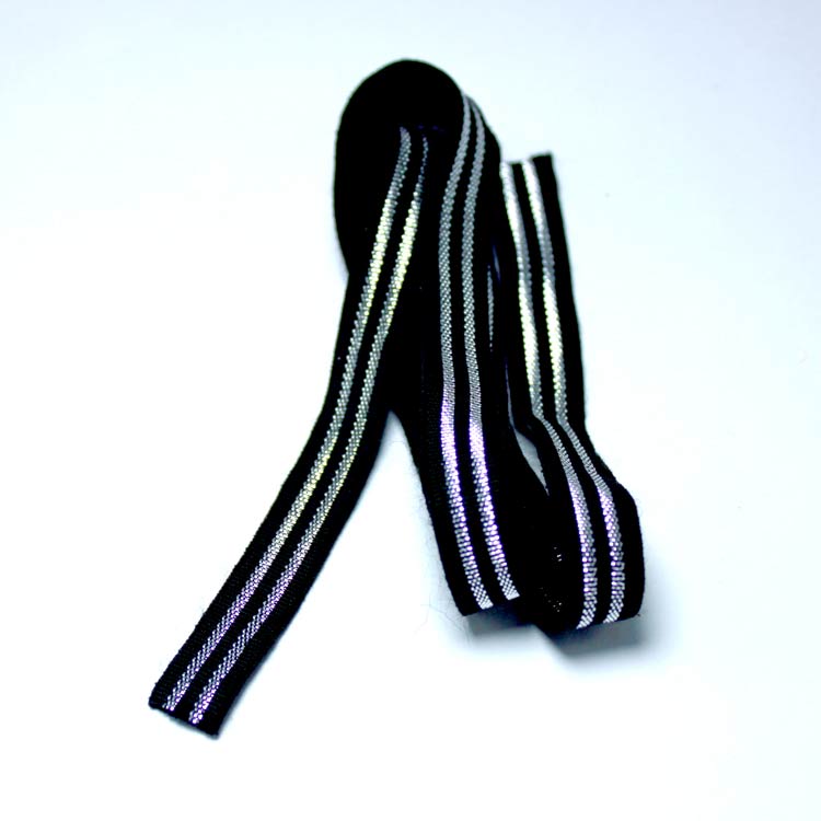 Pop 1cm- farvet elastik elastisk gummi fladt gummibånd farve elastiske bukser fint tøjtilbehør bukser taljebukser: Sølv