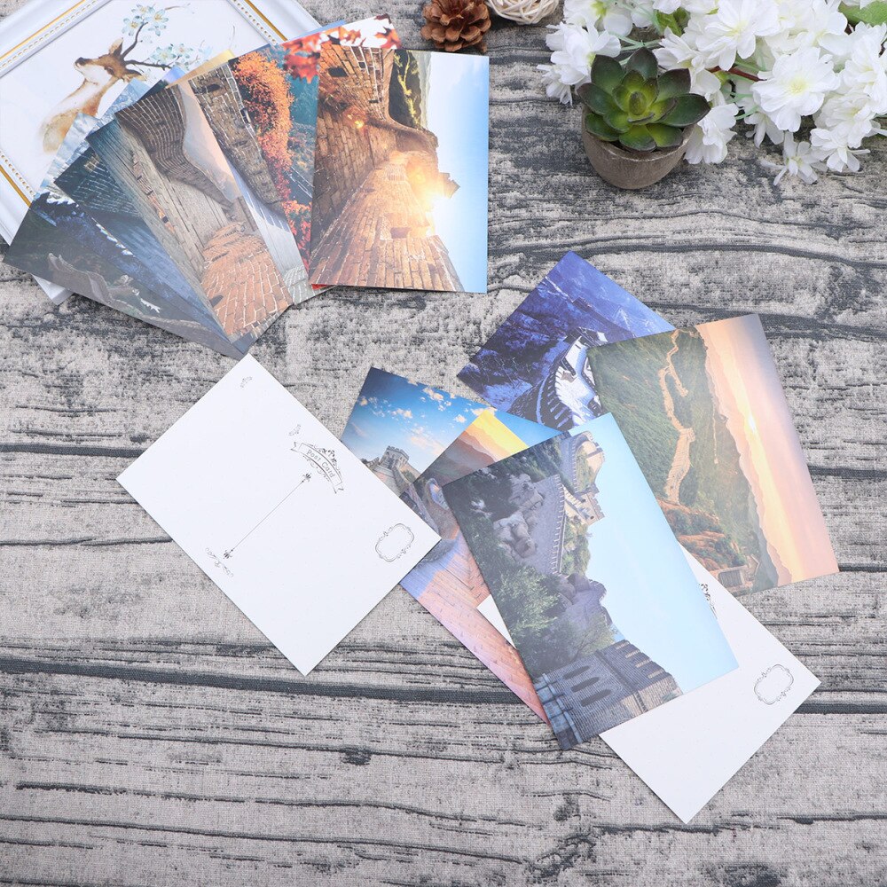 15Pcs Traditional Chinese Postcards The Great Wall Photography Series Postcard Cards Stationery