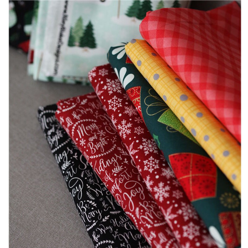 européen américain noël importations tissu 100% coton tissu Patchwork couture bricolage couture vêtement robe matériel