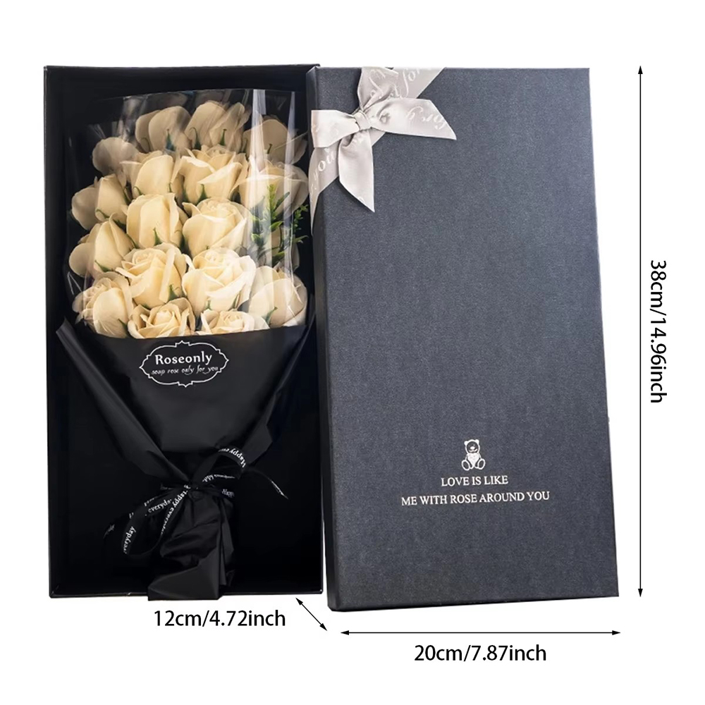 Künstliche Blumensträuße Rosenstrauß Geschenkbox für Freundin murmeln Weihnachten Valentinstag Geburtstag Hochzeitsgeschenk
