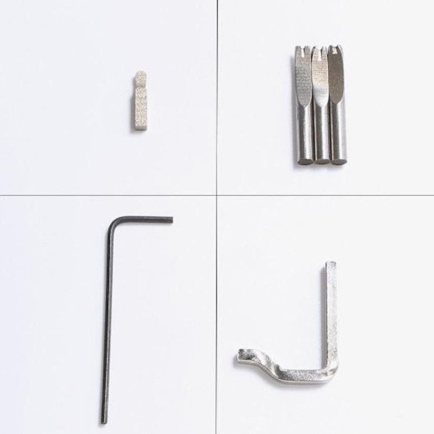 groovers tool for leather wooden handle + steel groove 7 in 1 Leather Edge leather stitching groover