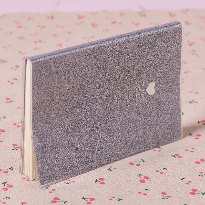 Mini cuaderno de corazones de PVC, Agenda escolar brillante, cuaderno Kawaii de papel, Agenda, Agenda, cuaderno de bocetos, para niñas