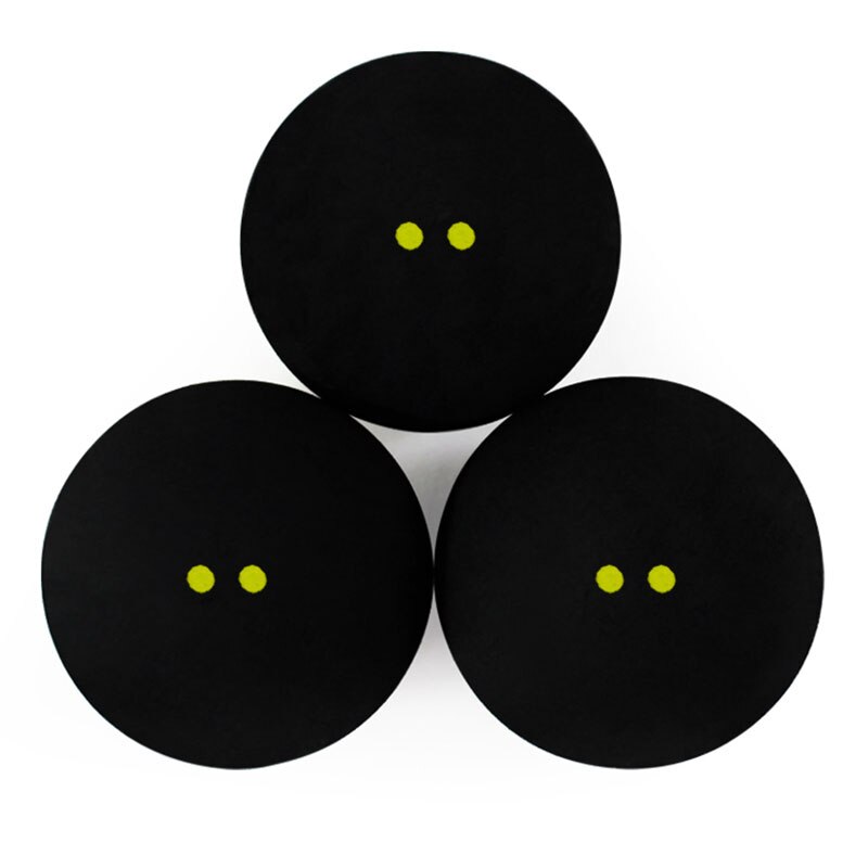 Squash Ball Two-Yellow Dots Low Speed Sports Rubber Balls Player Competition Squash(2 Pcs )