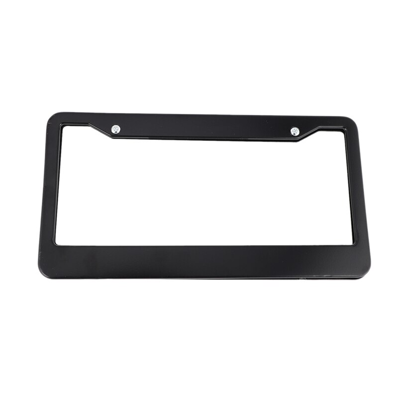 Marco para matrícula negro de acero inoxidable, 2 cubiertas de placa novedosas para adaptarse a cualquier placa estándar de EE. UU.