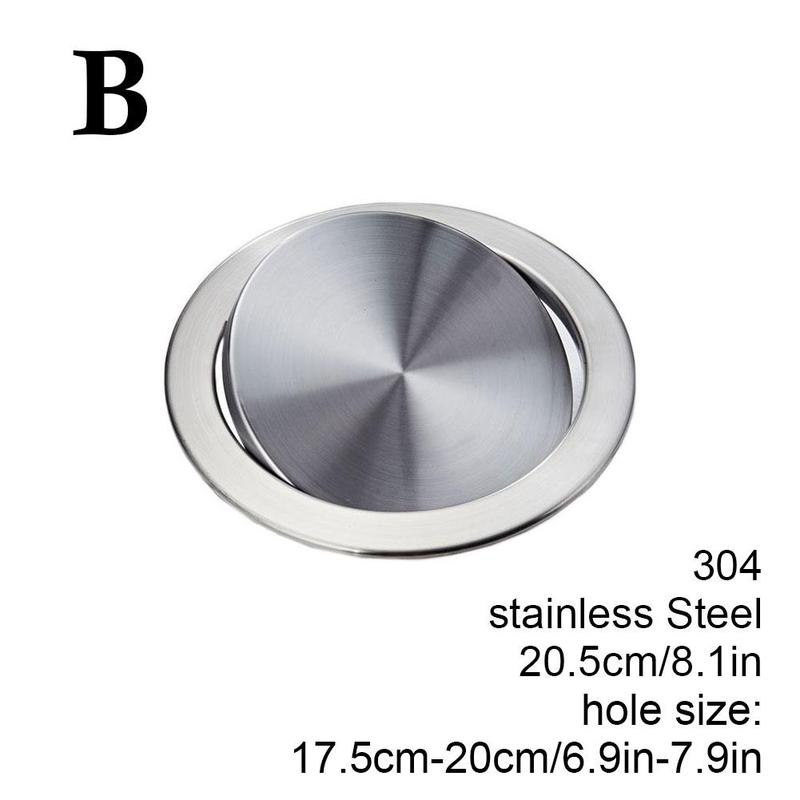 Built-in Countertop Lid Trash Can Lid Anti-rust Steel Lid Shake Lid Clamshell Kitchen Sink Tooling Lid Concealed Wholsale: B