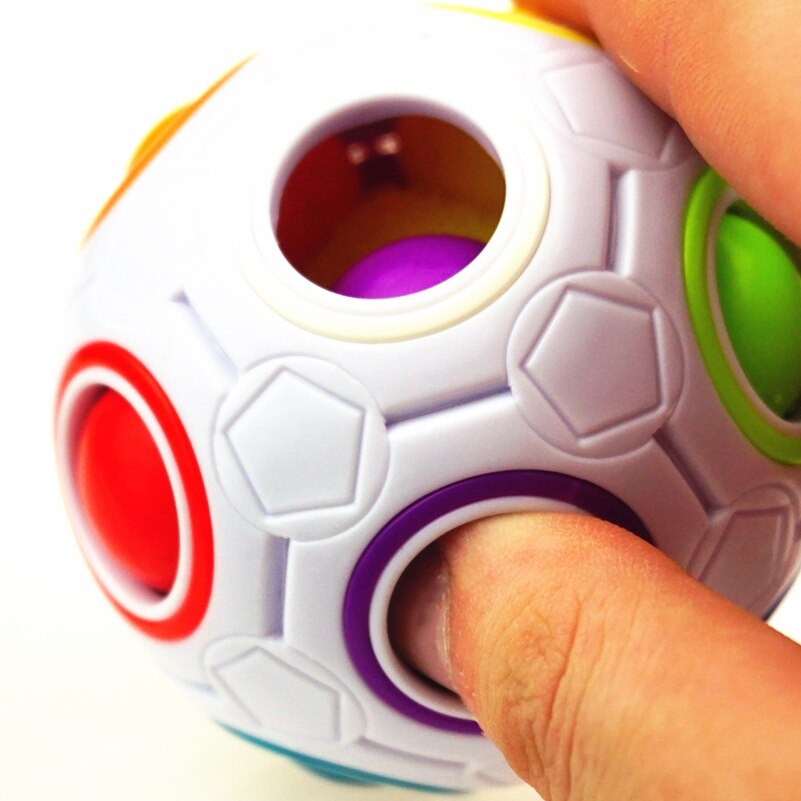 Yongjun Magic Cube Speed Rainbow Puzzles Ball Football cubo magico Educational Learning Toys for Children Kids Toys boy