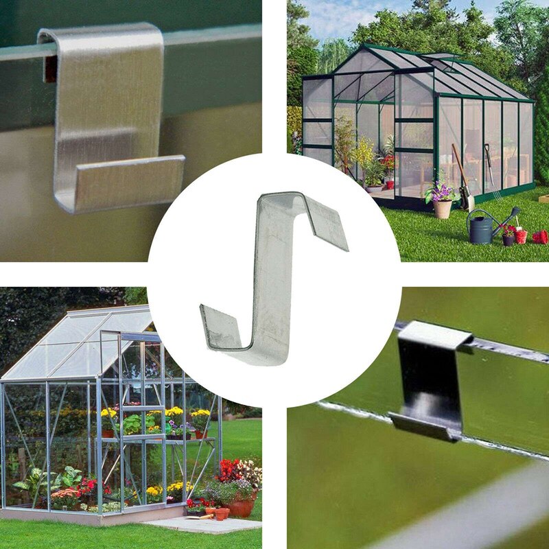 25 stk rustfrit stål z-lap type drivhusglas clips have forsynings clips