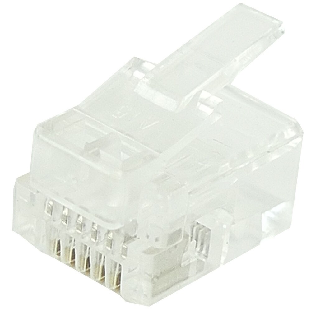 BeMatik-RJ12 male 6P6C phone connector for crimp in 25 piece package