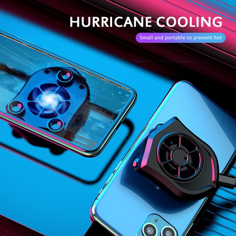 Universal Mobile Phone Radiator USB Powered Phone Cooling Fan Mute Radiator Rechargeable Smartphone Tablets Cooler Controller