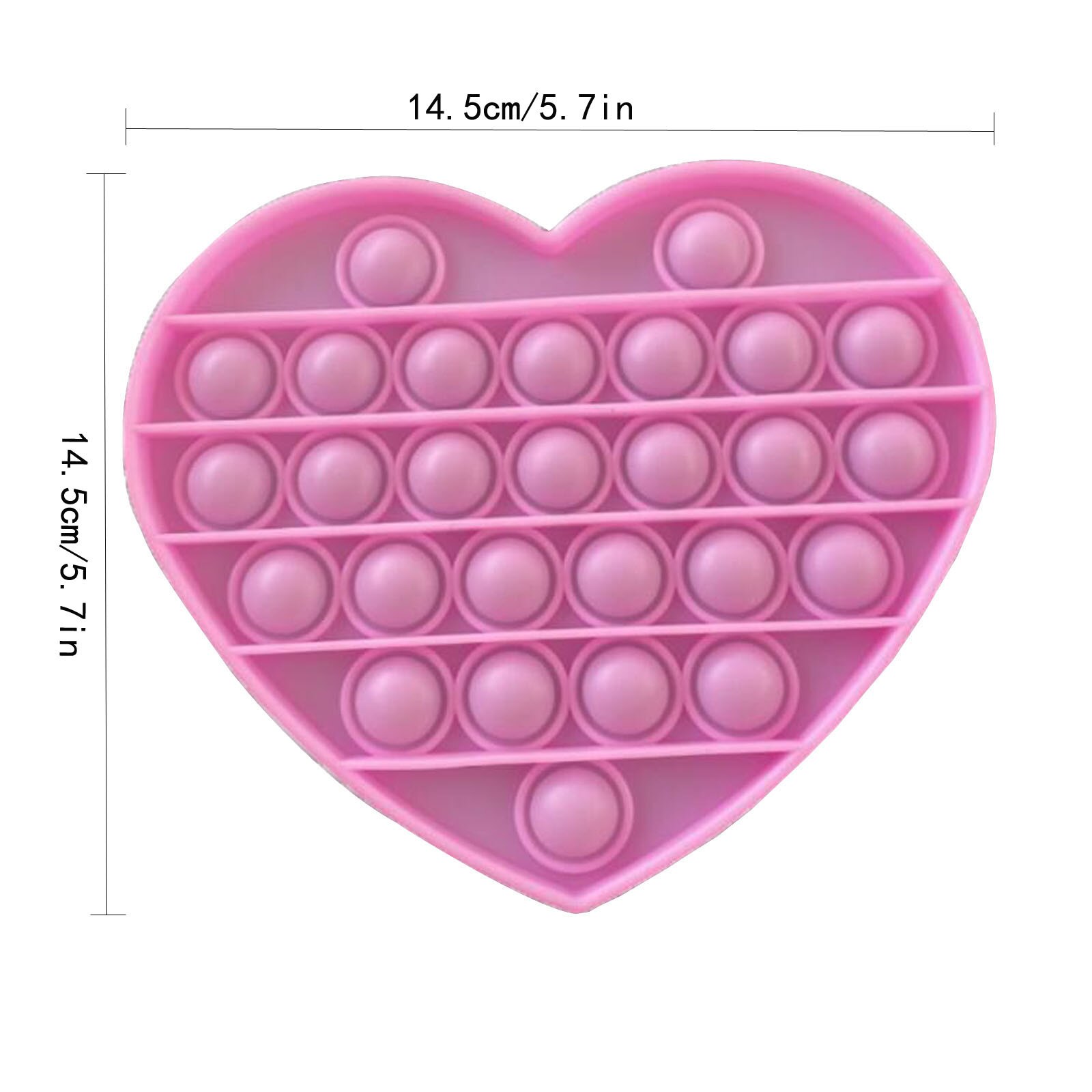 Rosa a forma di cuore Push Bubble Fidget giocattoli giocattolo Antistress per adulti bambini arcobaleno Push It Bubble giocattoli Antistress Fidget Toys