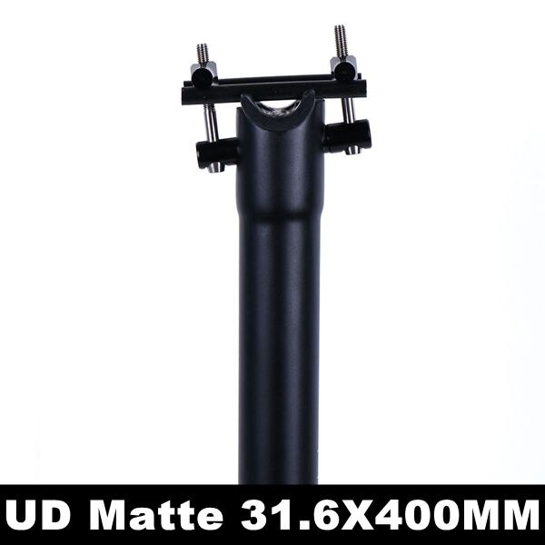 Ulterlight titanium schroef mat zwarte carbon zadelpen mtb/racefiets zadelpen 27.2/30.8/31.6mm 300/350/400mm: Ud mat 31.6 x 400mm