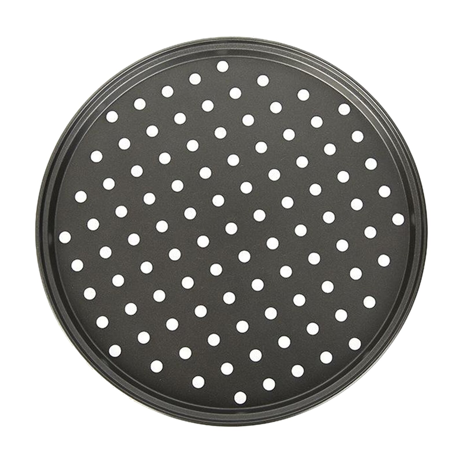 Non-stick Pizza Pan Perforated Carbon Steel Pizza Tray for Kitchen Gill BBQ