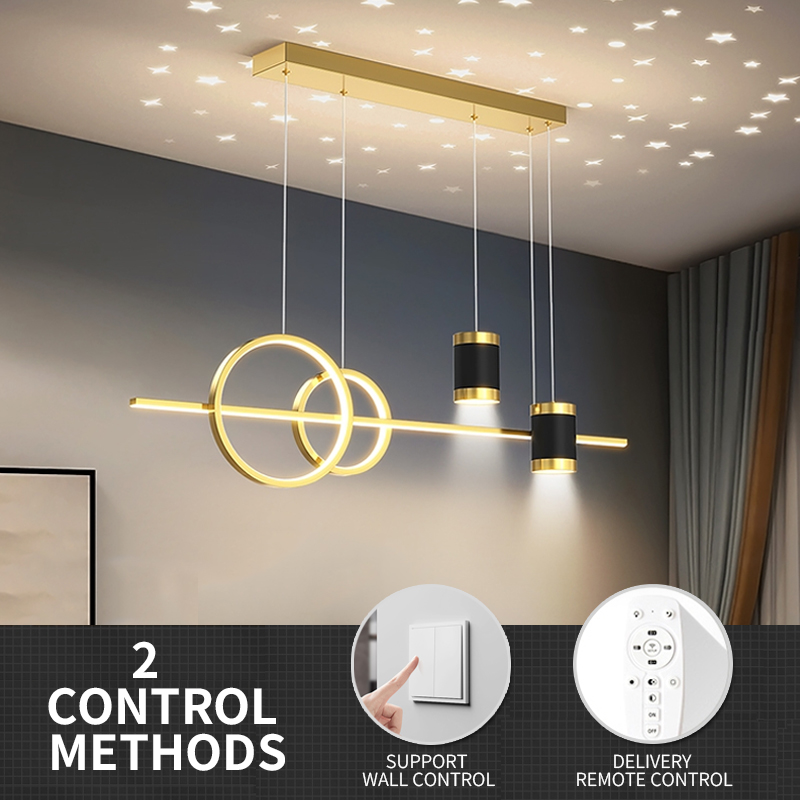 Restaurantbelysning 100cm lange striper dekorasjon spisebordlampe stue restaurant moderne ledet-pendellampe lysarmatur: Grønn