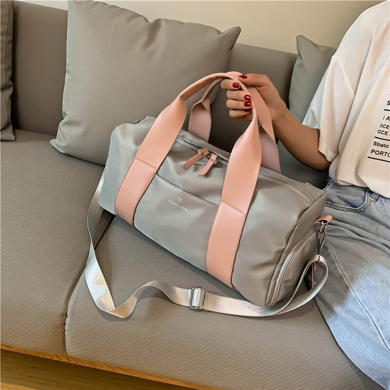 Stijl Sport Gym Handtas Voor Vrouwen Fitness Zwemmen Training Bag Vrouwelijke Tennistas Racket Tas Met Schoenen Pocket