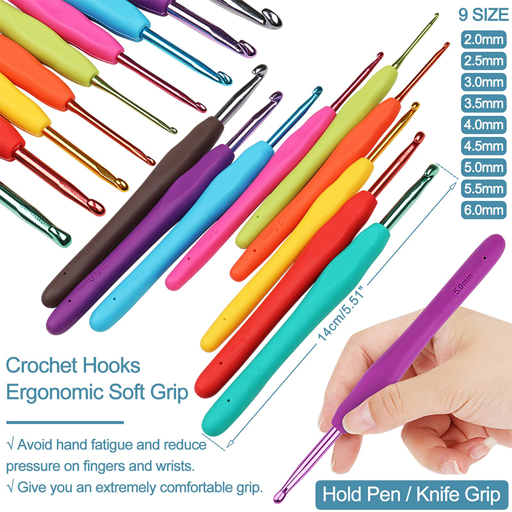 Kit de crochet pour débutants et adultes, kits de crochet pour débutants, aiguilles à tricoter pour enfants et plus un kit pour débutants plus idéal