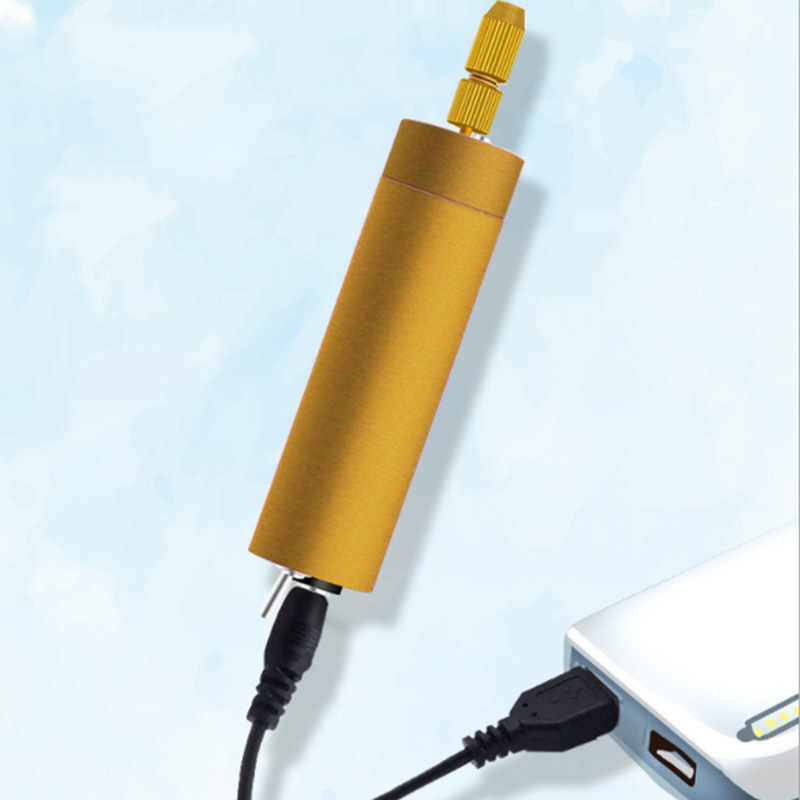 Minitaladro eléctrico de mano, taladro con micro-usb, 3X brocas