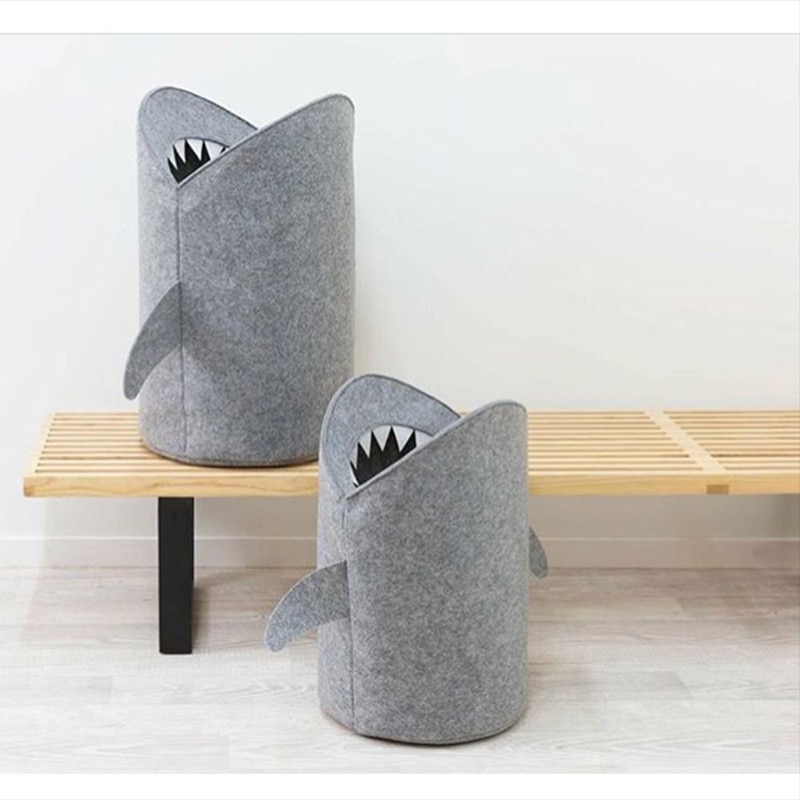 Ins Nordic Cartoon Shark Vorm Inklapbare Pasgeboren Baby Slaapkamer Decor Mand Tas Voor Speelgoed Kids Pasen Verjaardagscadeautjes