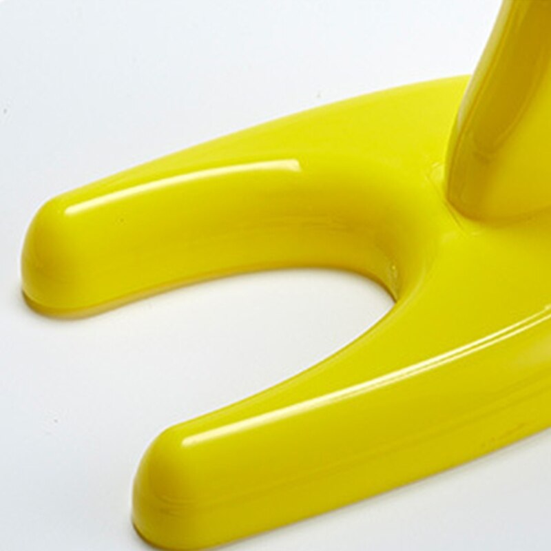 Yellow Banana Holder Banana Shaped Modern Finish Banana Hanger with Hook Stand Plastic Sturdy Display for Home Bar 37MF