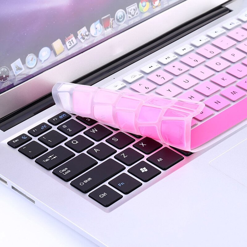 1pc regnbue silikone tastatur cover cover hudbeskytter til imac macbook pro 13 " 15 " cover protector