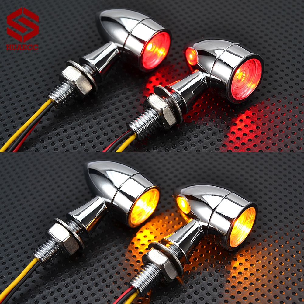 Luces traseras de señal de giro para motocicleta, luz LED de freno, luz trasera, indicador intermitente para ATV UTV Dirt Pit Bike, accesorios