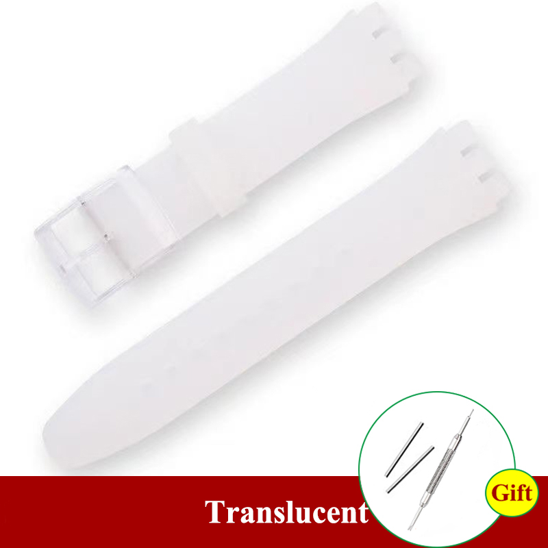 16mm 17mm 19mm 20mm Zachte Siliconen Armband Kleurrijke Horlogeband voor Swatch Horlogeband Vervanging Horloges accessoires met Tool