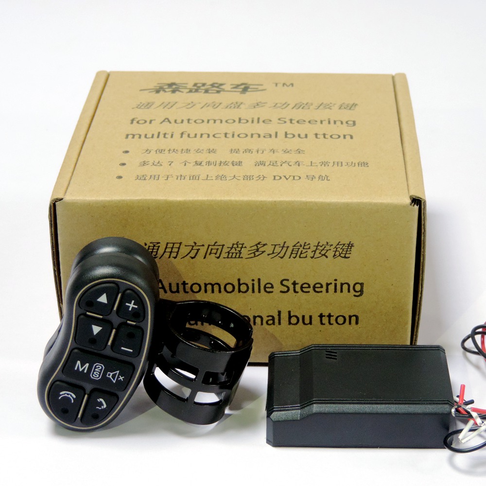Bil 10 nøgler rat kontrol nøgle trådløs fjernbetjening anvendelig universal bil navigation dvd rat kontrol knap