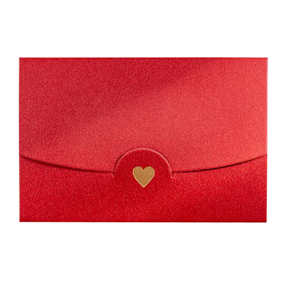 Stationary Small Envelope 10.5*7CM For Letter Pearlescent Paper Paper Envelopes Name Card Mini Envelopes Greeting Card: Burgundy