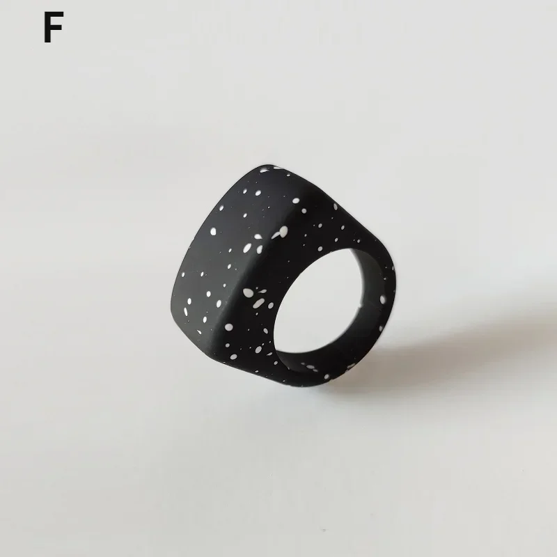 Bague créative en résine acrylique, Vintage, Simple, géométrique, carrée, pour femmes et hommes, bijoux: Bleu