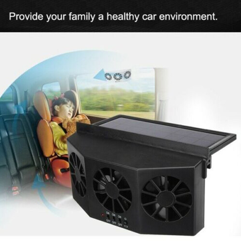 Solar Powered Car Cooling Fan Front/Rear Window Radiator Exhaust Fan Auto Air Vent Conditioning Cooler Cooling System for Cars