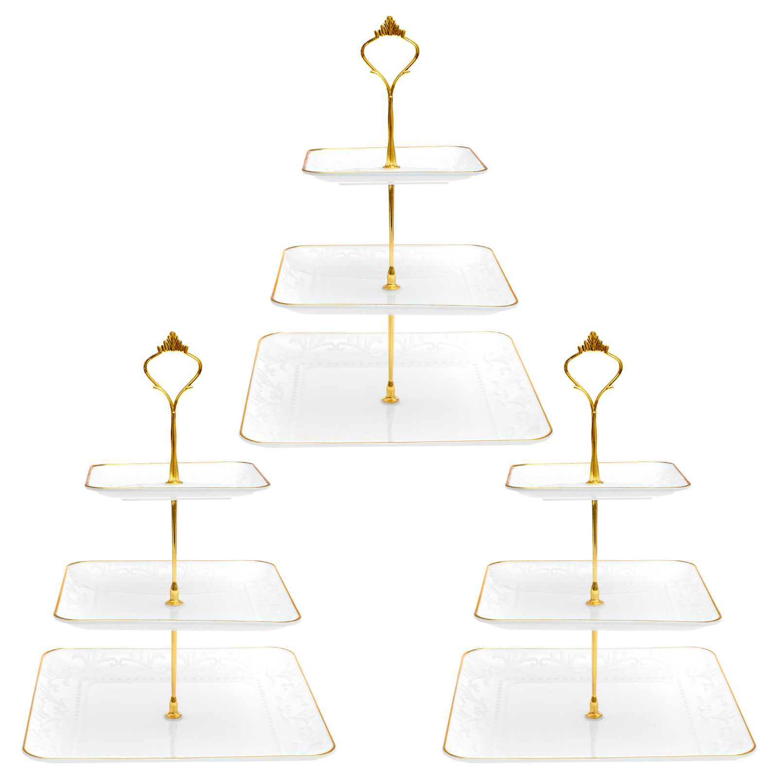 3-Tier Cupcake Stand Cake Cupcake Display Toren Meerlaags Fruitschaal Cupcake Rek Serveren Dessert Houder Bruiloft Decor: Default Title