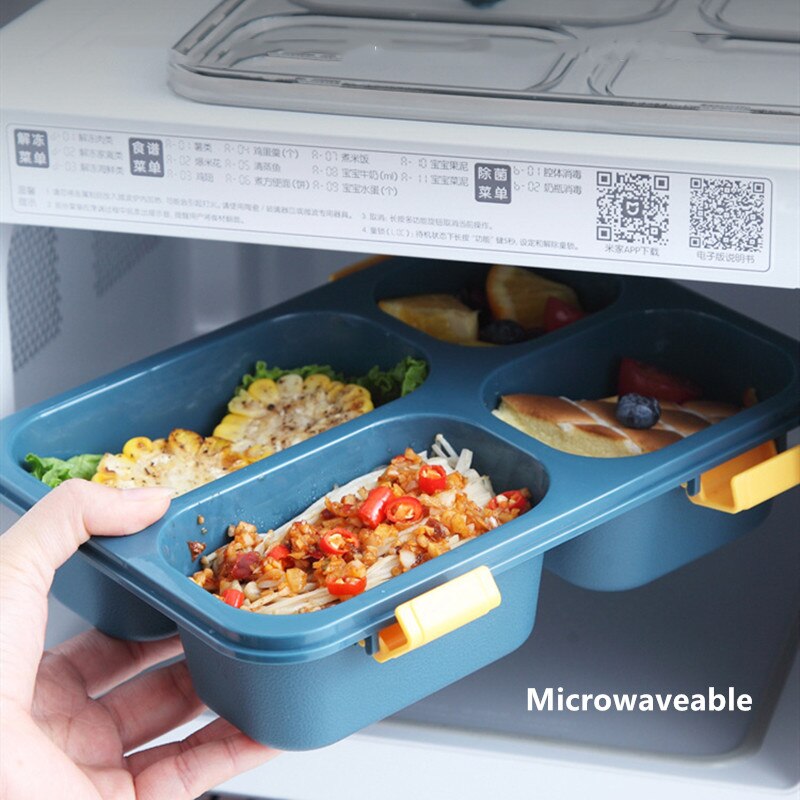 1300Ml/850Ml Gezonde Plastic Lunchbox Bpa Gratis Lekvrije Magnetron Bento Box Volwassenen Kid Lunchbox voedsel Container