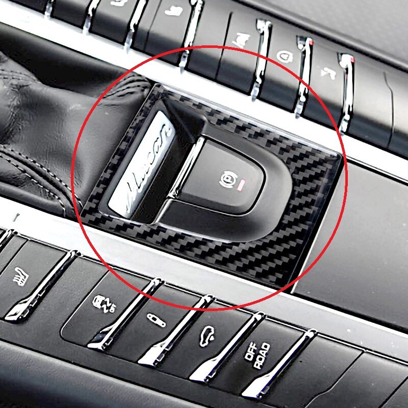 Fit For Porsche Macan Carbon Fiber Central Console Gear Shift Panel Trim: E