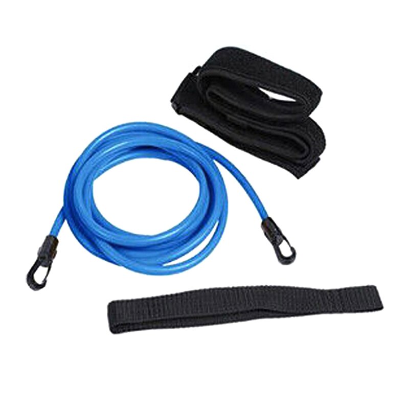 1Set 4M Verstelbare Swim Training Weerstand Elastische Riem Tether Elastisch Touw Band Veiligheid Zwemmen: BL