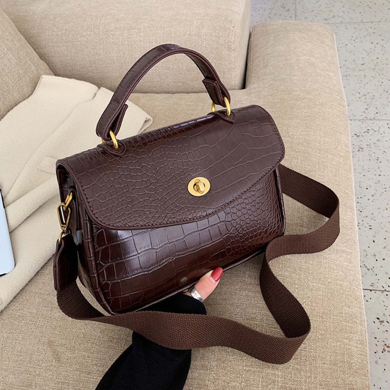 ATLI Neue lässig retro Krokodil aufbringen PU Leder Umhängetaschen Für Frauen Mini Schulter Tasche Dame Reise Handtaschen Totes