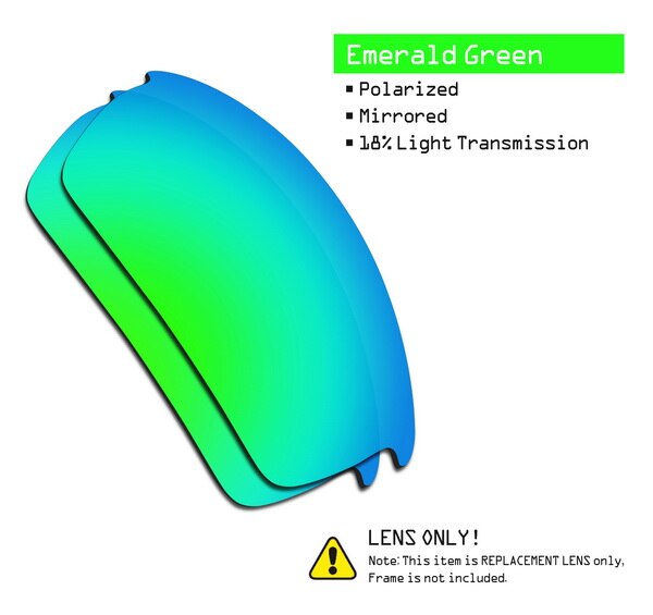SmartVLT Polarized Replacement Lenses for Oakley Bottlecap Sunglasses - Multiple Options: Emerald Green