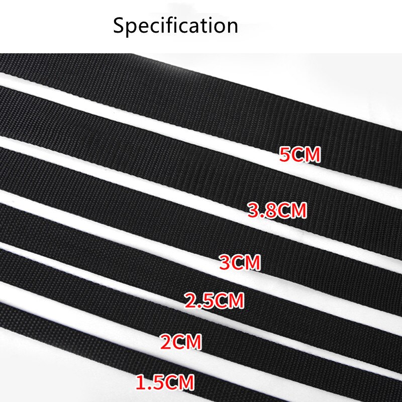 Corde tressée plate et large en Nylon pour camion, sangle de sécurité résistante à l&#39;usure en polypropylène noir