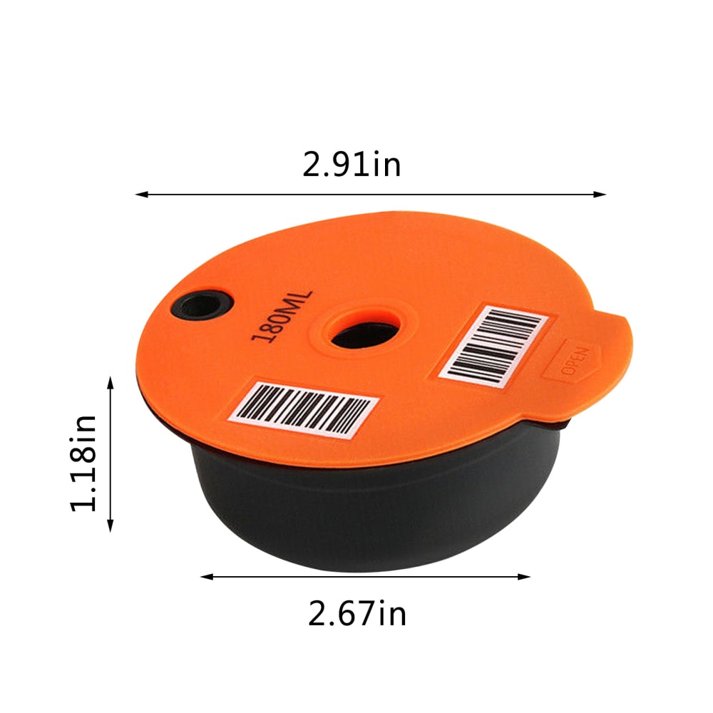 Refillable Coffee Capsules Compatible for Bosch-s Tassimoo Tas Maker Reusable Coffee Capsule Pod 60/180ML Crema Maker BPA Free
