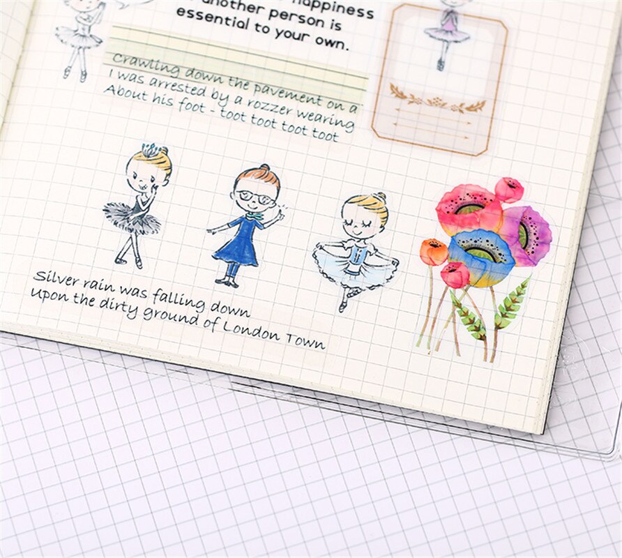 30 PCS Cartoon ballet student Papier Verzegelen Stickers Ambachten En Scrapbooking boek Decoratieve sticker DIY Briefpapier