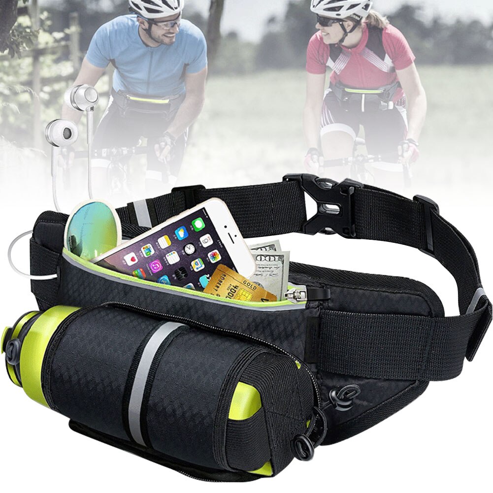 Riñonera deportiva para bicicleta, bolsa para botella de agua para ciclismo al aire libre, para correr: Default Title