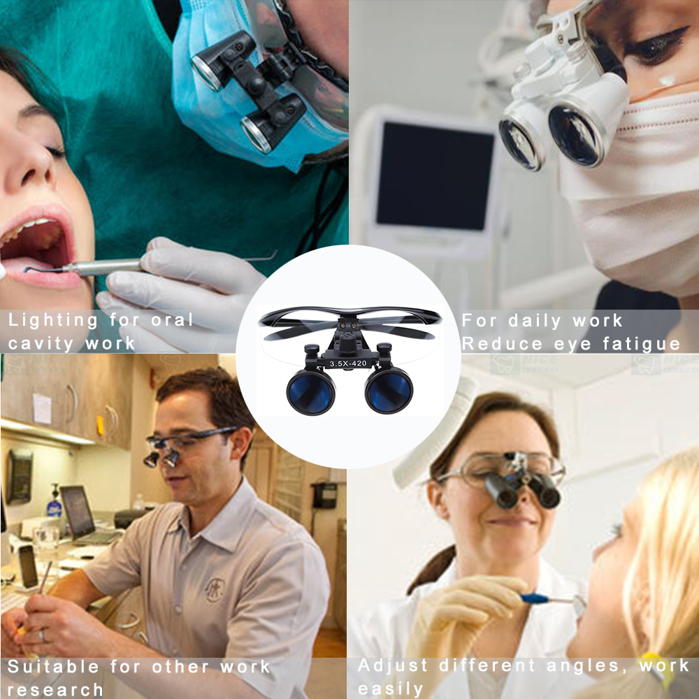 3W 2.5X/3.5X dental Loupes Magnifier Binocular Surgery Surgical Operation Loupe with Spotlight LED Headlight Magnifying Glass