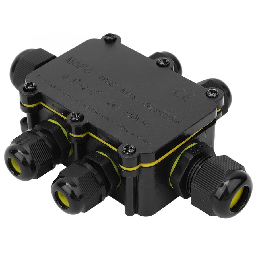 IP68 Plastic Junction Box 4m Underwater Connection Wiring Box T100 450VAC 24A UL94V-2